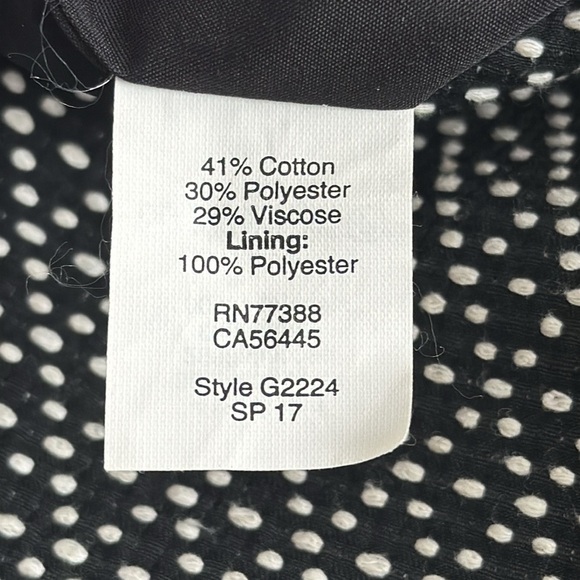 J. CREW Polka-dot Split-neck
Dress Black White Sleeveless Sheath Size 6‎ Work - Picture 7 of 7